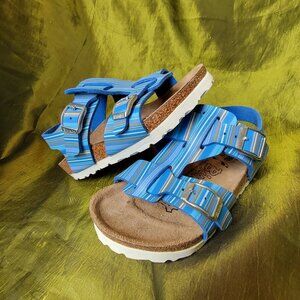 Birki's Blue Striped Sandals for Boys size 10